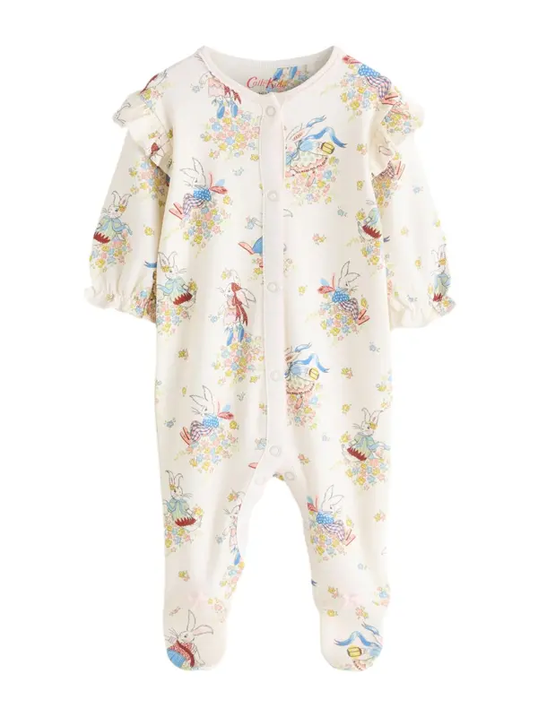 Next Next Pižama 'Cath Kidson Bunny'  kremna / svetlo modra / rumena / bordo