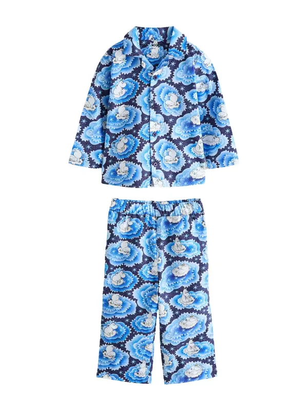 Next Next Pižama 'Cath Kidston Moomins'  modra / nočno modra / bela