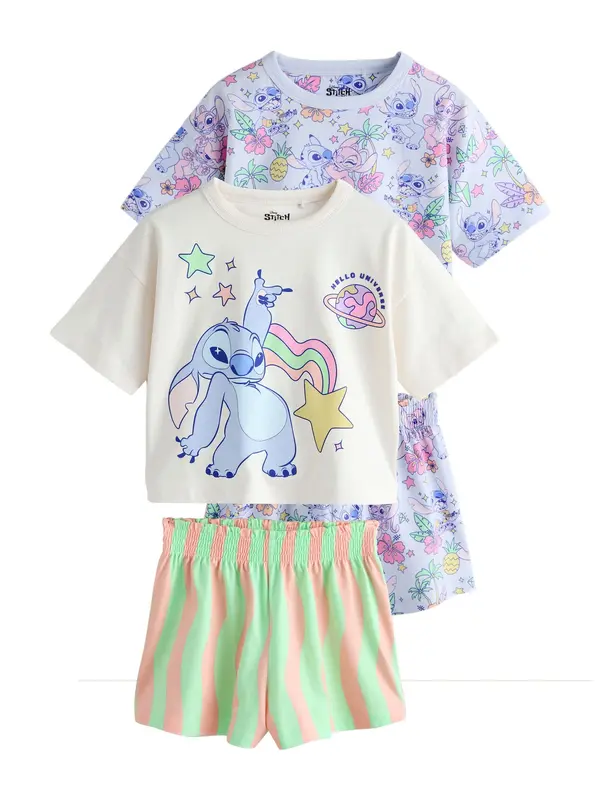 Next Next Pižama 'Disney Lilo Und Stitch'  kremna / lila / majnica / marelica