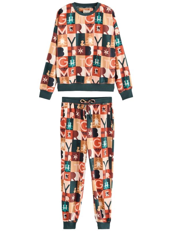 Next Next Pižama  jelka / oranžna / rdeča / bela