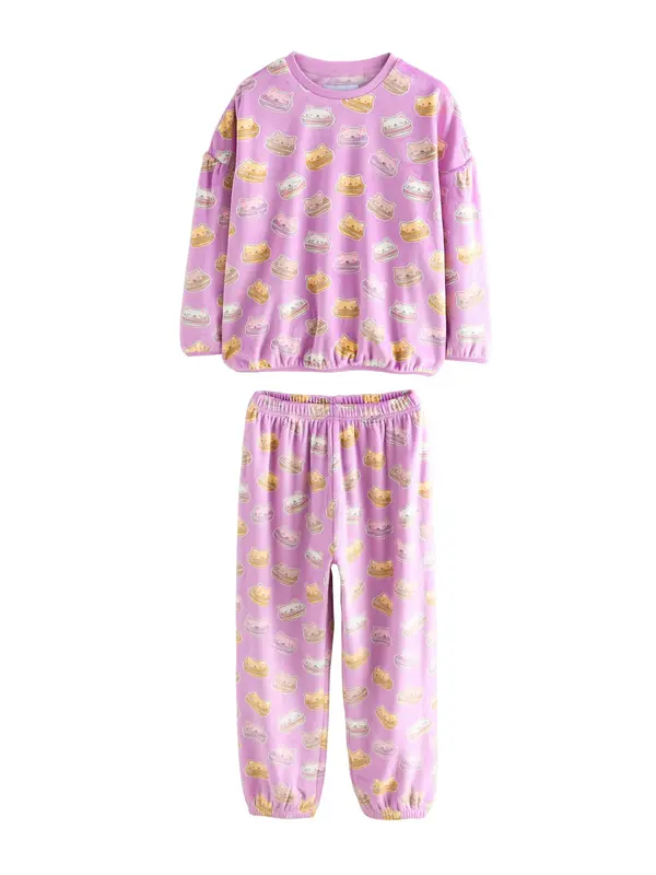 Next Next Pižama  mauve / oranžna / eozin / off-bela