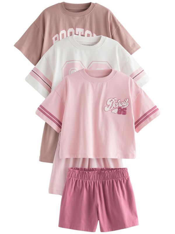 Next Next Pižama  mauve / roza / magenta / bela