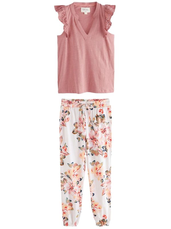 Next Next Pižama  mešane barve / roza / bela