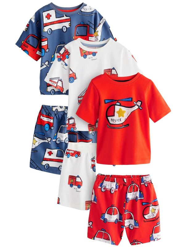 Next Next Pižama  modra / kari / rdeča / bela