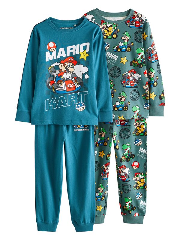 Next Next Pižama  modra / zelena / rdeča / bela