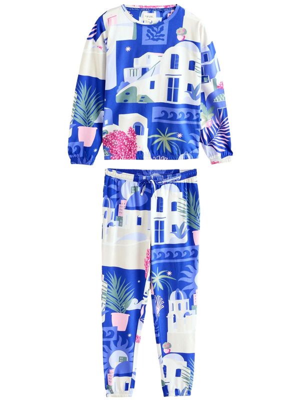 Next Next Pižama  modra / zelena / roza / bela