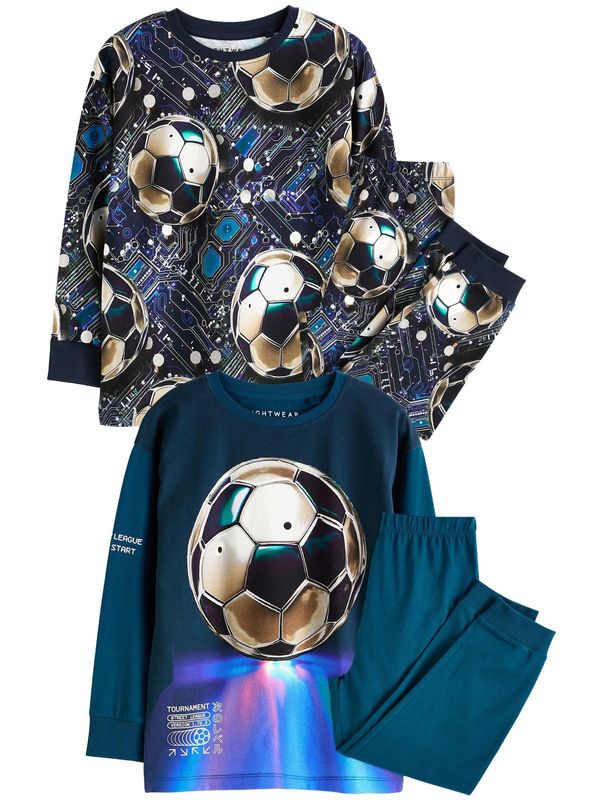 Next Next Pižama  mornarska / siva / petrol