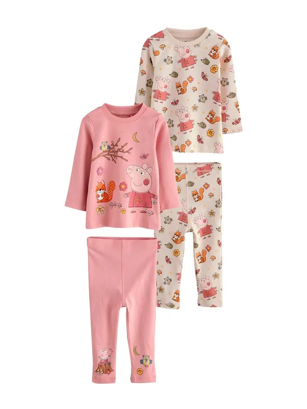 Next Next Pižama 'Peppa Pig'  bež / oranžna / roza / roza