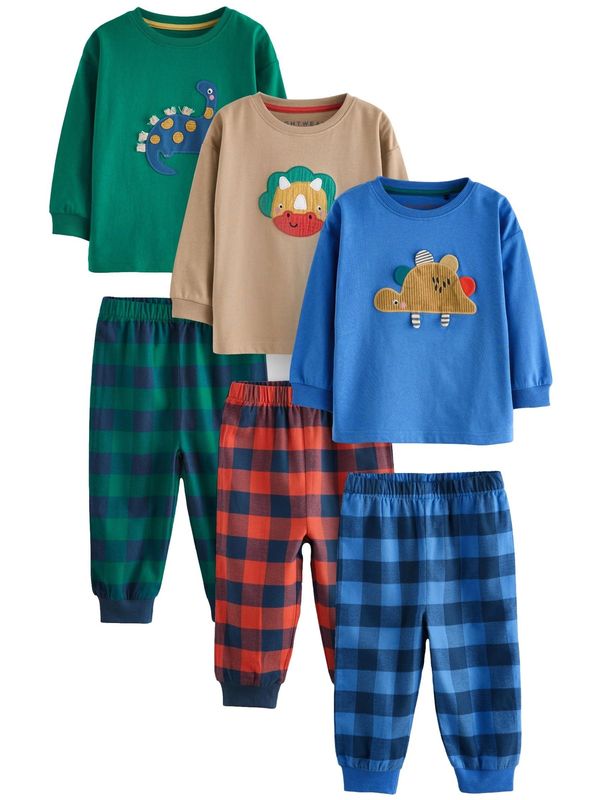 Next Next Pižama  pesek / modra / temno zelena / rdeča / bela