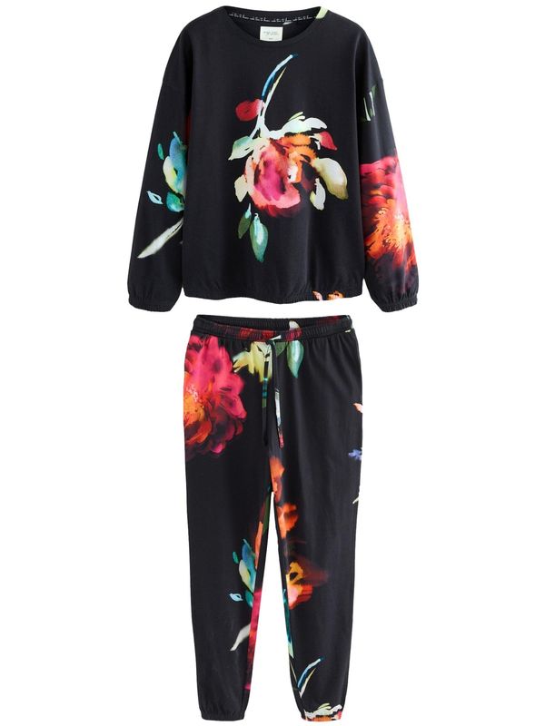 Next Next Pižama  petrol / svetlo oranžna / svetlo roza / črna