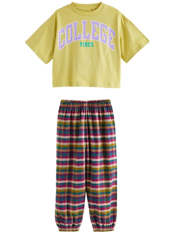 Next Next Pižama  petrol / trst / lila / temno roza