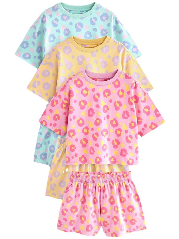 Next Next Pižama  rumena / meta / pastelno lila / roza