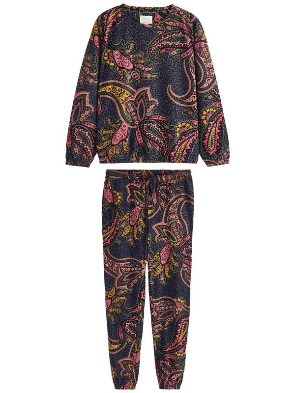 Next Next Pižama  safir / kari / svetlo roza / črna