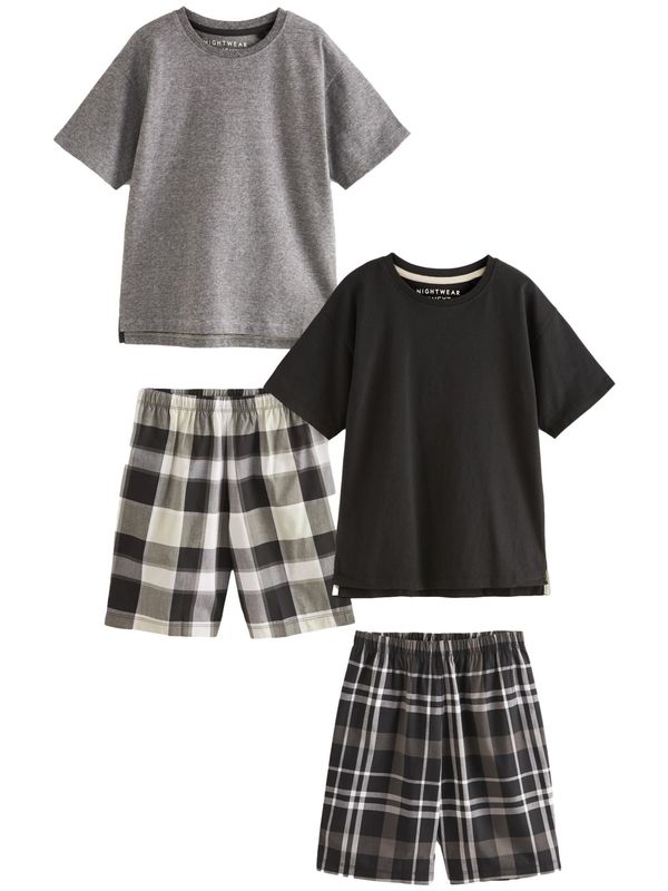 Next Next Pižama  siva / črna / bela