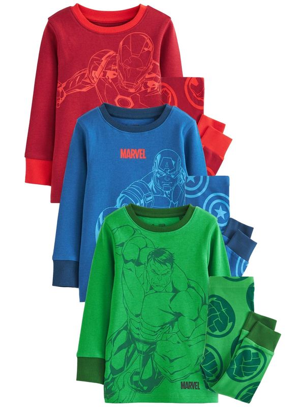 Next Next Pižama 'Snuggle'  modra / zelena / rdeča