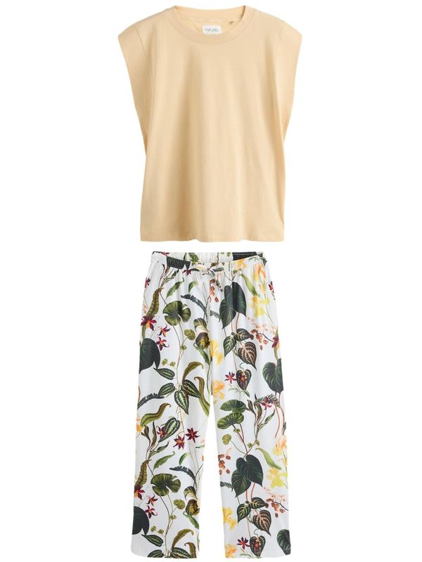 Next Next Pižama  svetlo rumena / zelena / bela