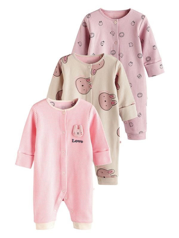 Next Next Pižama  temno bež / majnica / roza