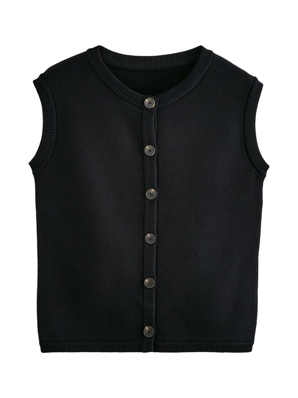 Next Next Pleten brezrokavnik  črna