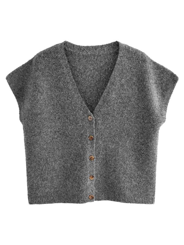 Next Next Pleten brezrokavnik  pegasto siva