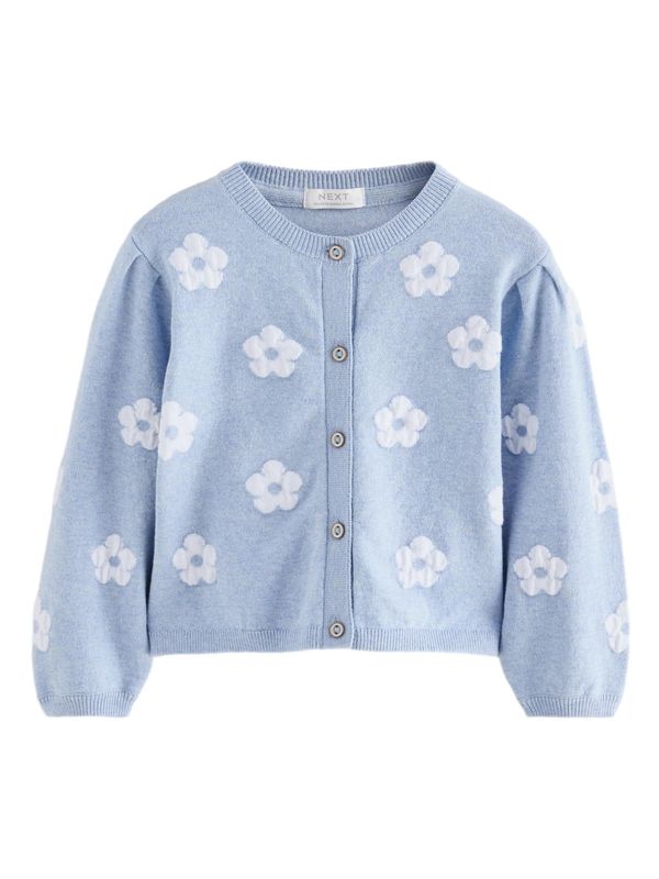 Next Next Pletena jopa  svetlo modra / bela
