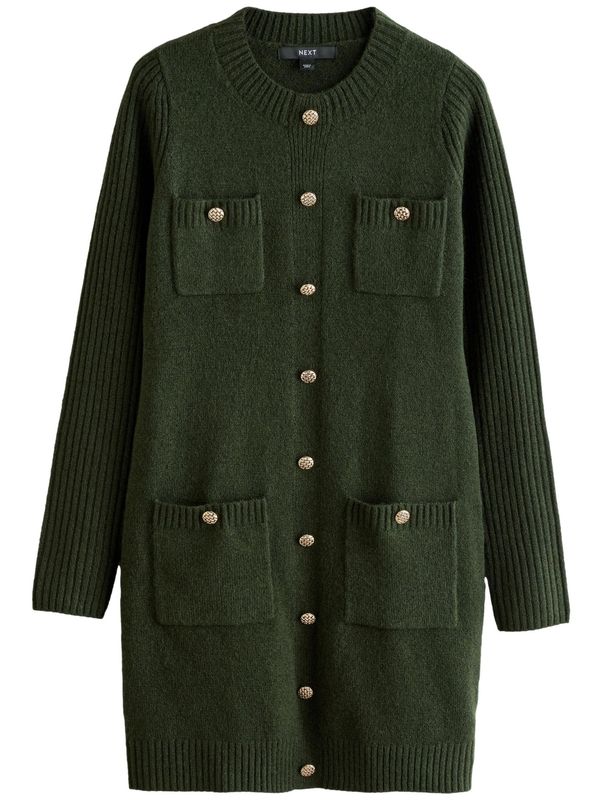 Next Next Pletena obleka  kaki