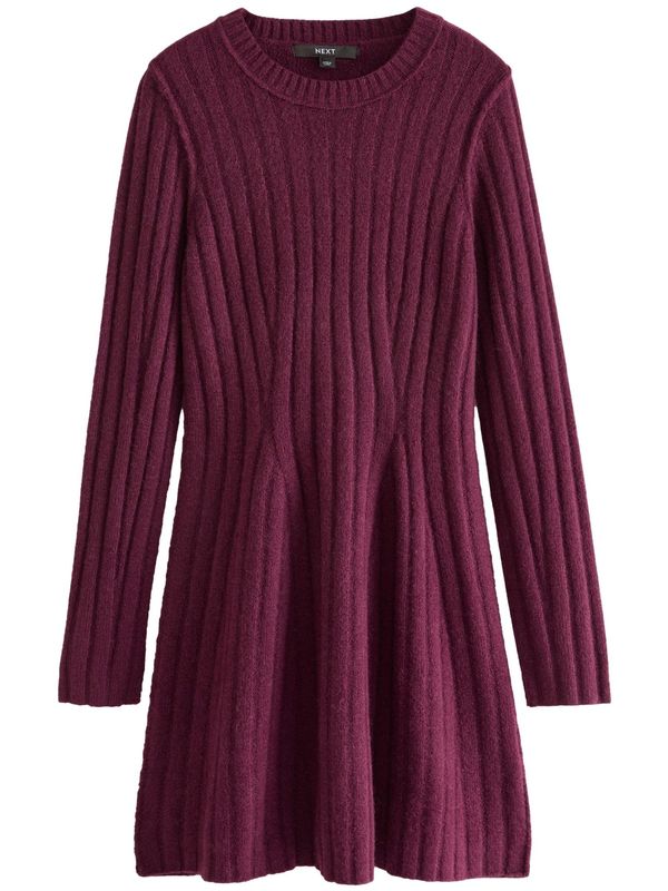 Next Next Pletena obleka  vinsko rdeča