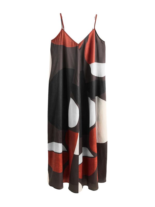 Next Next Poletna obleka  čokolada / rdeča / črna / bela