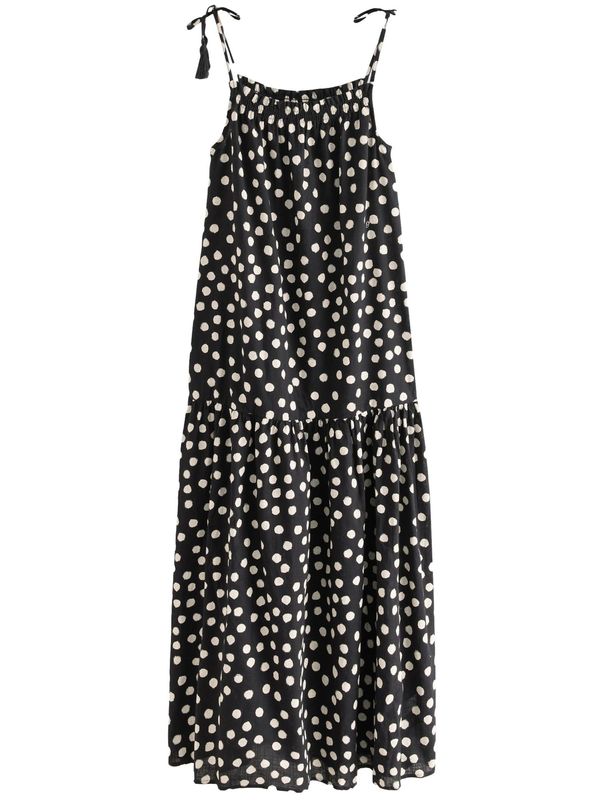 Next Next Poletna obleka  črna / naravno bela