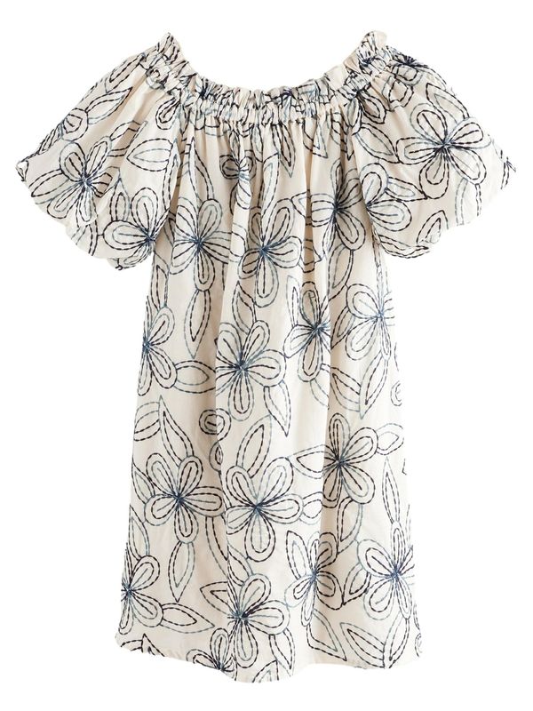 Next Next Poletna obleka  mornarska / opal / bela