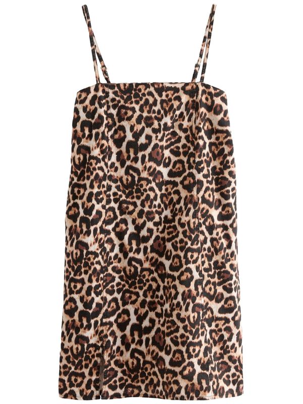 Next Next Poletna obleka  pikčasto rjava