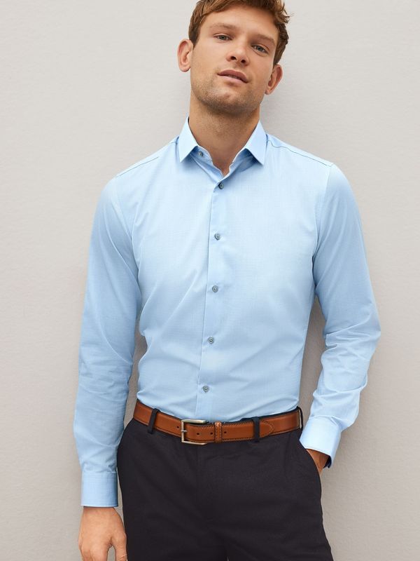 Next Next Poslovna srajca  svetlo modra