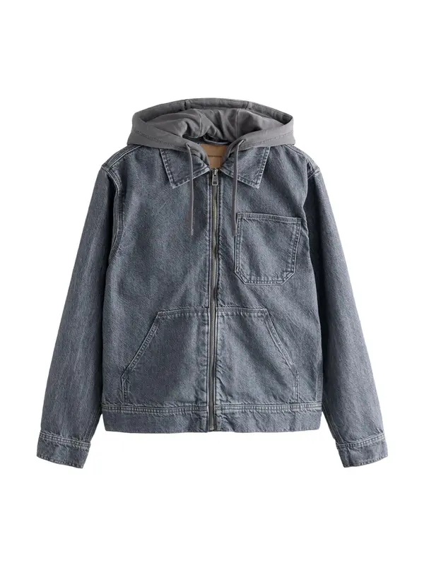 Next Next Prehodna jakna  črn denim