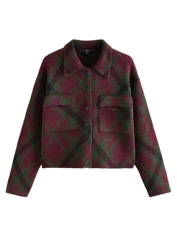 Next Next Prehodna jakna  pegasto siva / burgund