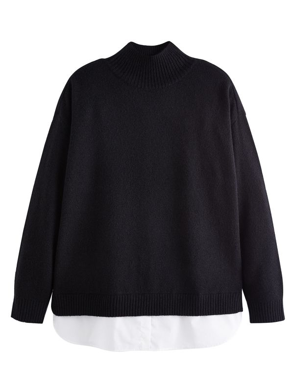 Next Next Pulover  črna / bela