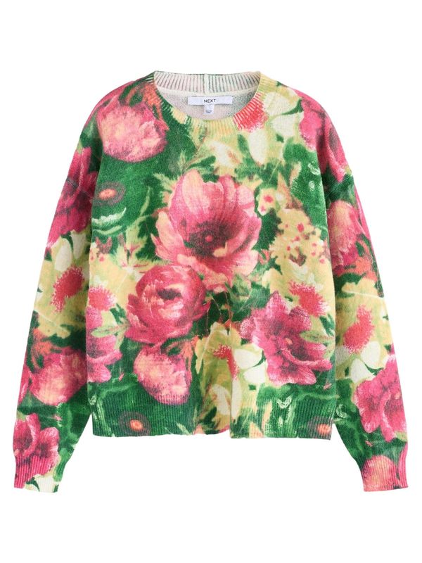 Next Next Pulover  med / jelka / temno roza