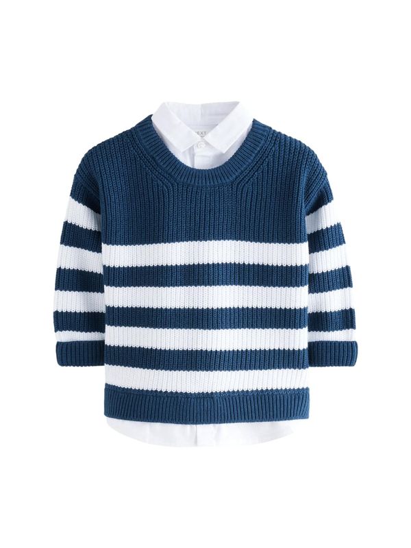 Next Next Pulover  mornarska / bela