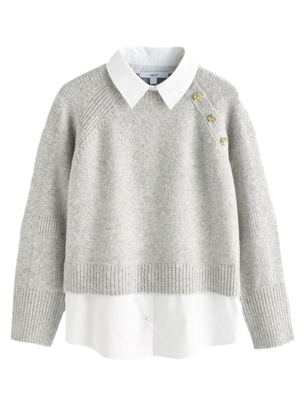 Next Next Pulover  pegasto siva