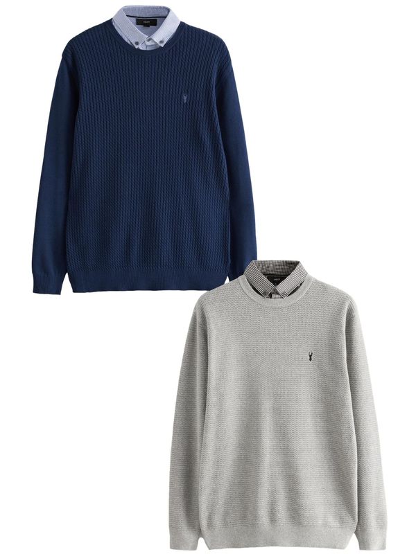 Next Next Pulover  temno modra / siva