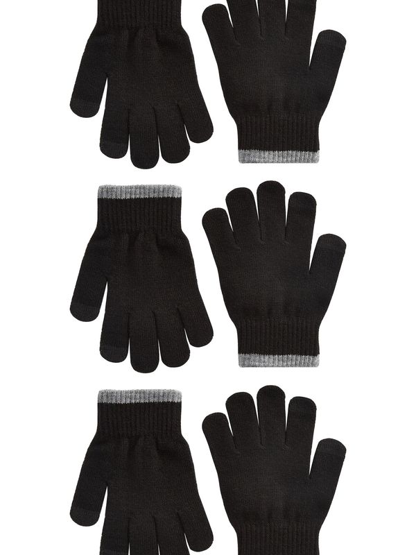 Next Next Rokavice  pegasto siva / črna