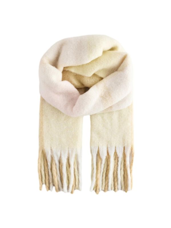 Next Next Šal  gorčica / pastelno rumena / rosé