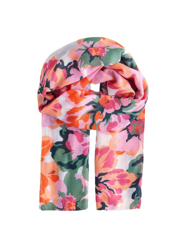 Next Next Šal  zelena / oranžna / svetlo roza / bela