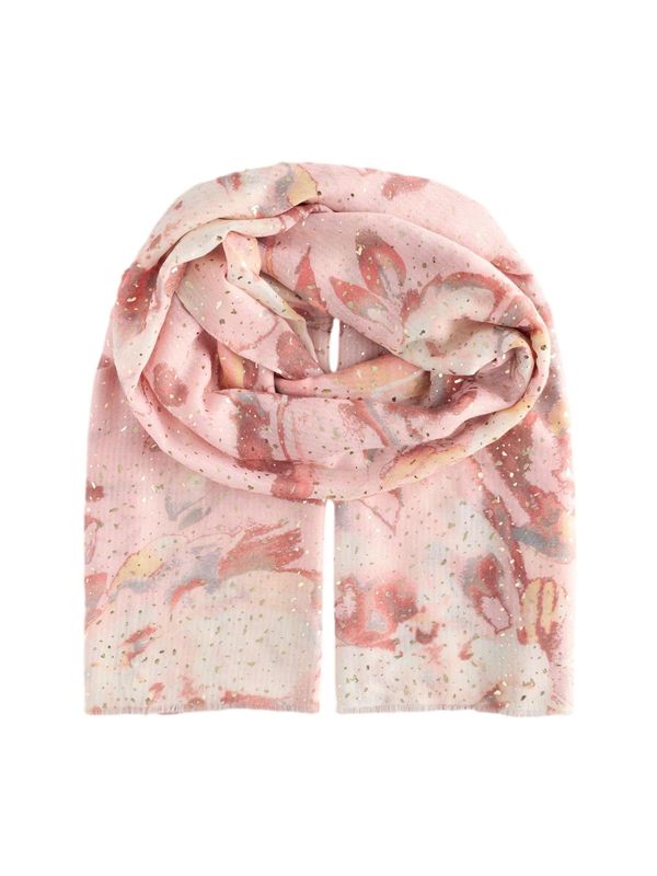 Next Next Šal  zlata / svetlo siva / roza / roza