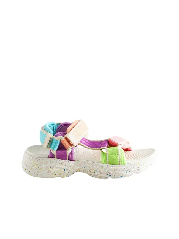 Next Next Sandali  azur / neonsko zelena / lila / off-bela