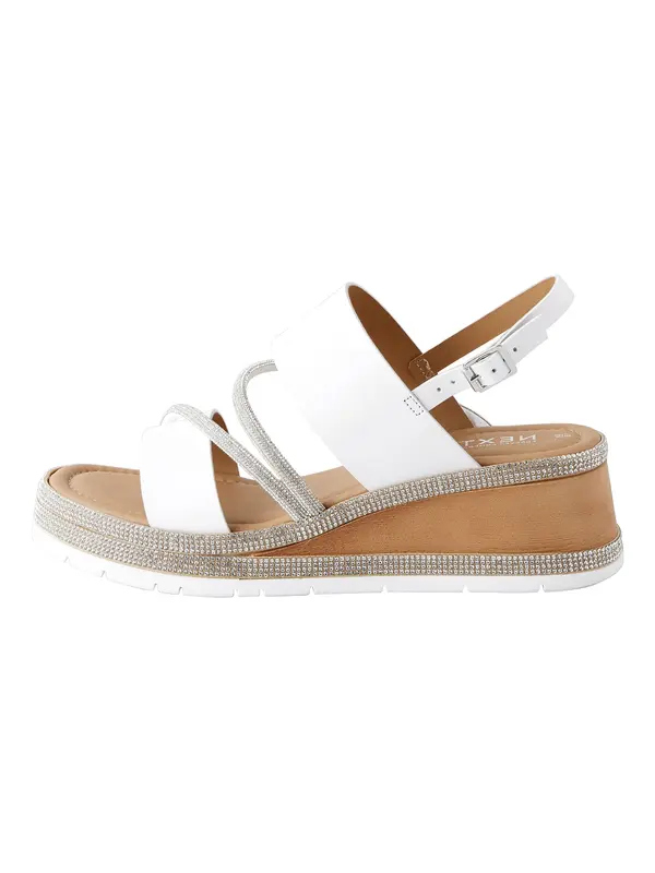 Next Next Sandali s paščki 'Forever Comfort'  transparentna / bela
