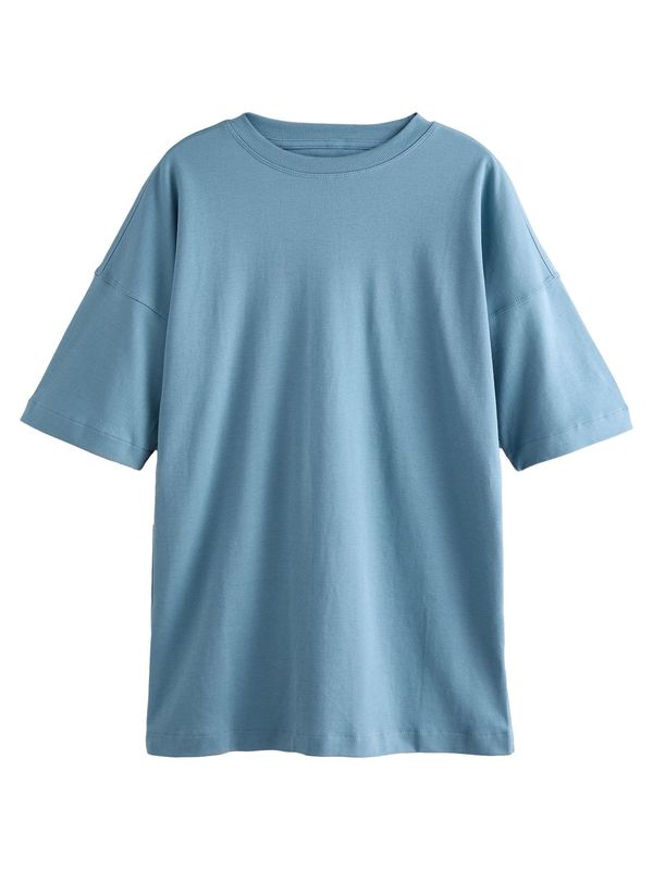 Next Next Široka majica  kraljevo modra / svetlo modra