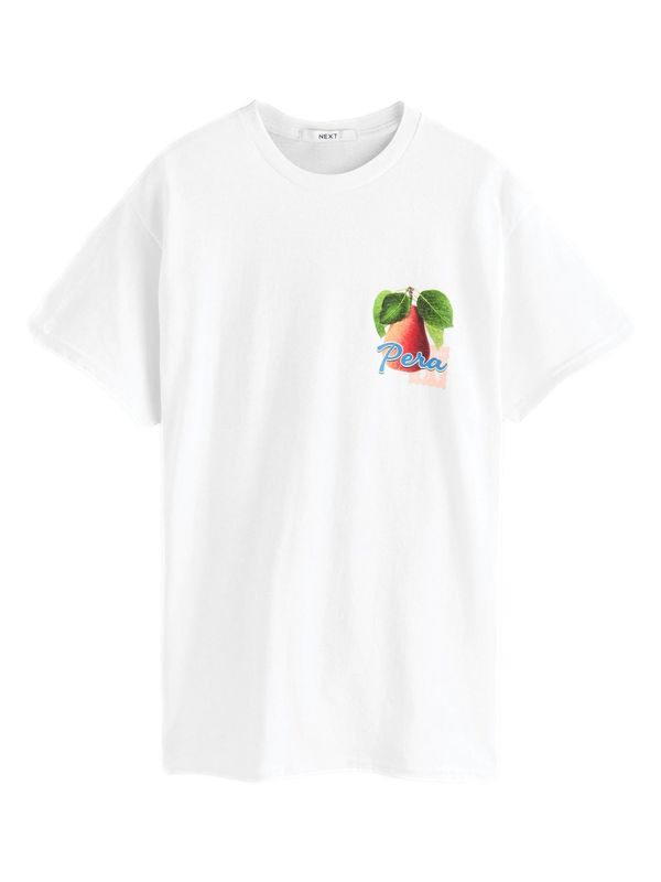 Next Next Široka majica  zelena / korala / črna / bela