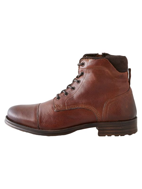 Next Next Škornji z vezalkami  rjava