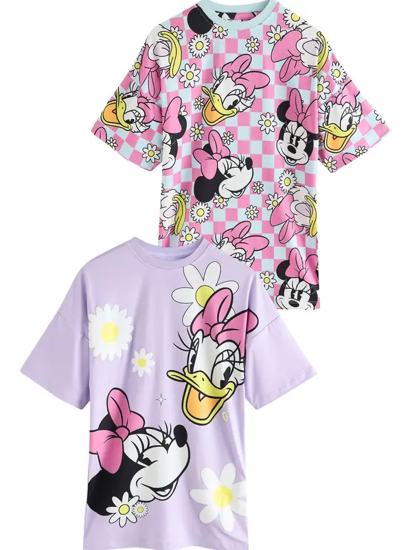 Next Next Spalna srajca 'Minnie Mouse'  pastelno modra / rumena / majnica / svetlo roza
