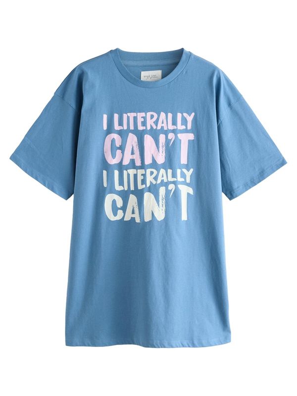 Next Next Spalna srajca  modra / pastelno roza / bela