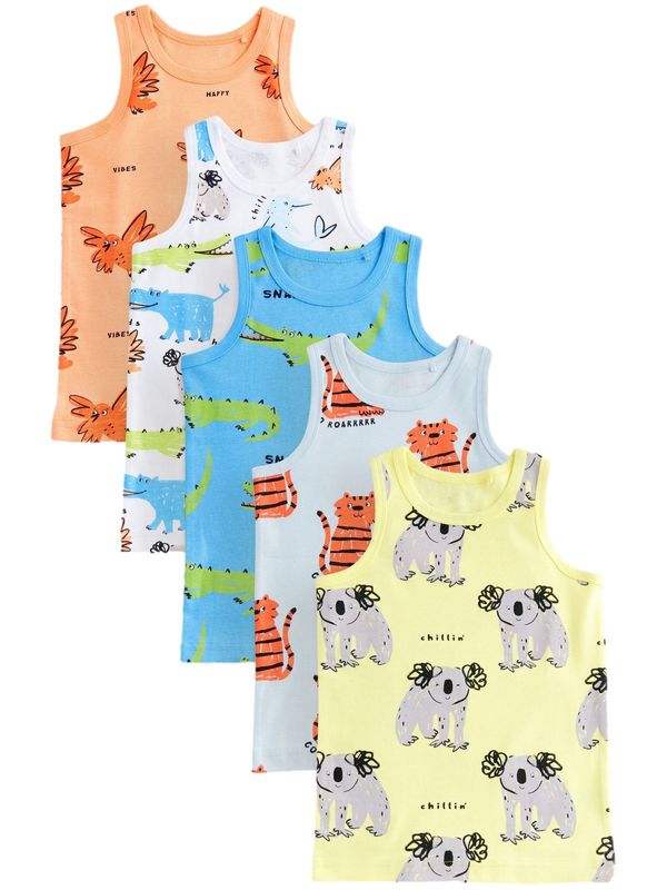 Next Next Spodnja majica  svetlo modra / rumena / svetlo siva / bela